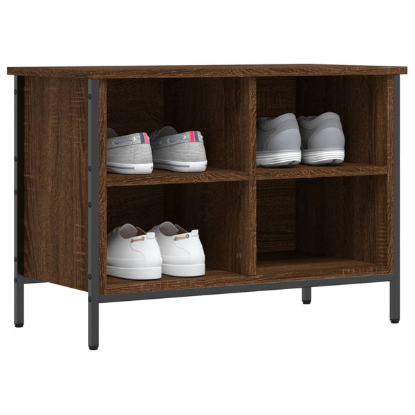 Schuhregal Braun Eichen-Optik 69x35x50 cm