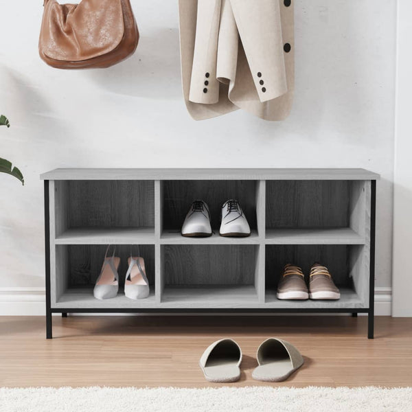 Schuhregal Grau Sonoma 100x35x50 cm