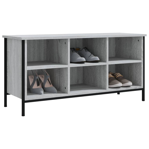 Schuhregal Grau Sonoma 100x35x50 cm