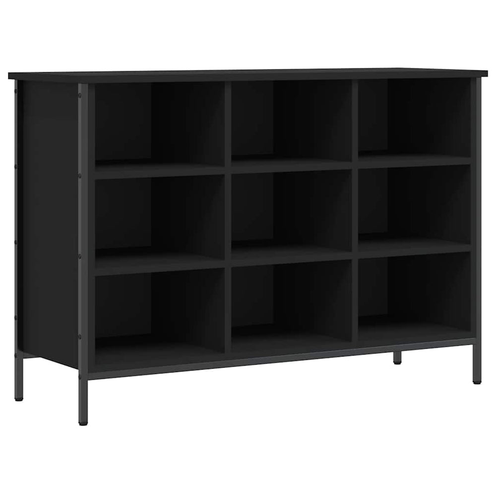 vidaXL Meuble à chaussures Noir 100x35x70 cm Bois d'ingénierie
