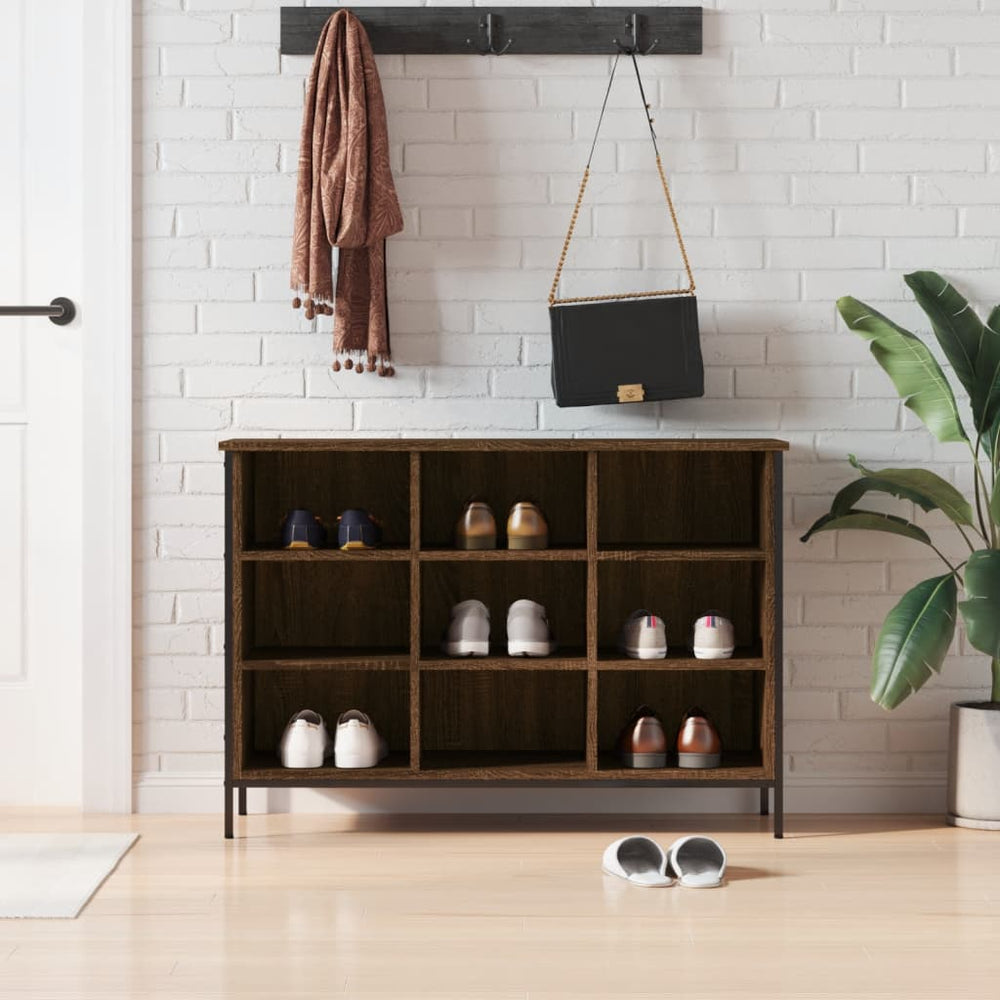 vidaXL Étagère à chaussures marron aspect chêne 100x35x70 cm bois d'ingénierie