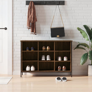 Schuhregal Braun Eichenoptik 100 cm