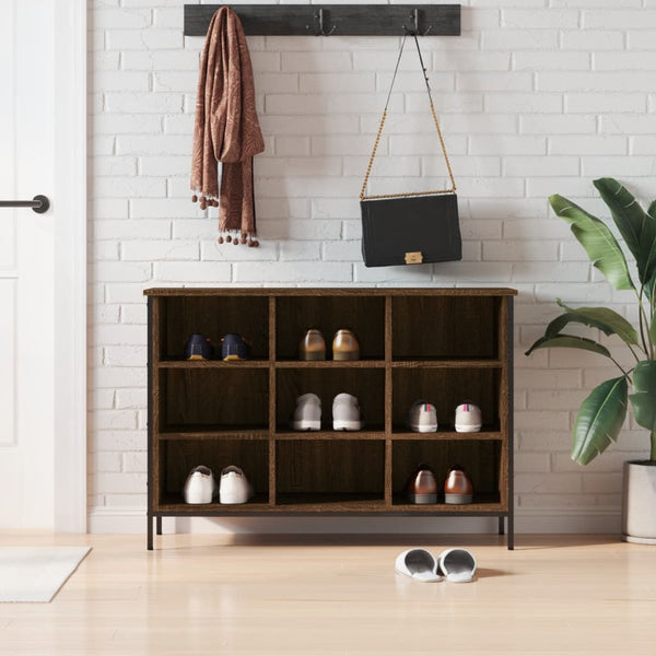 Schuhregal Braun Eichenoptik 100 cm
