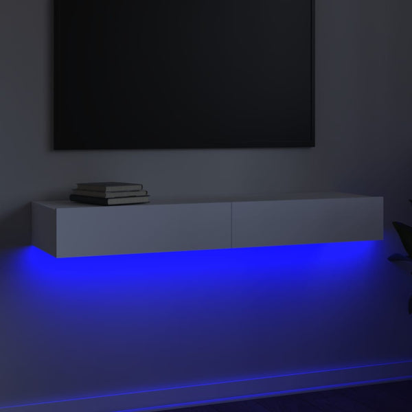 TV-Schrank mit LED Weiß 120cm