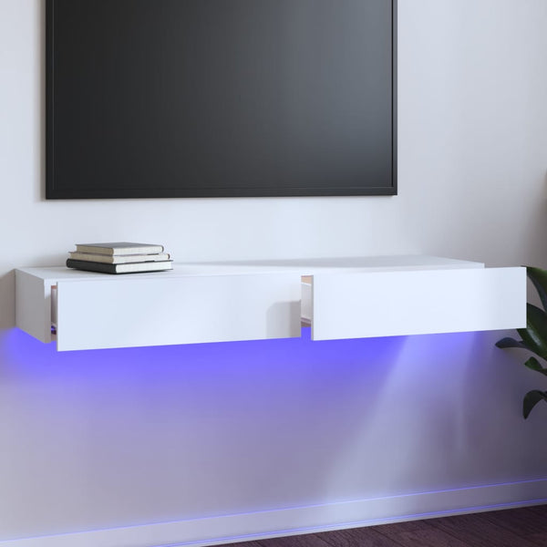 TV-Schrank mit LED Weiß 120cm