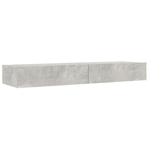 TV-Schrank Betongrau mit LED-Leuchten 120 cm