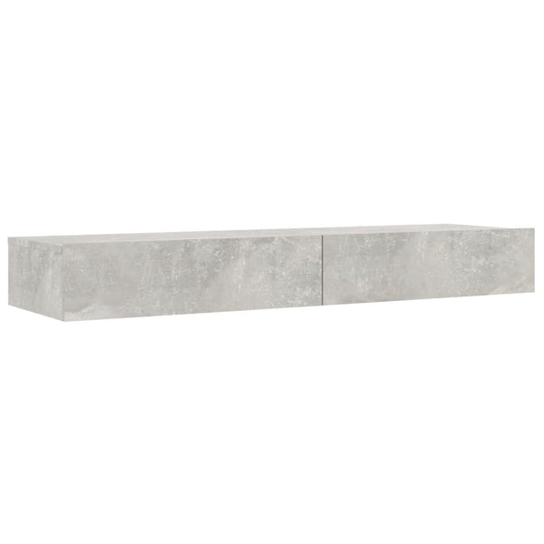 TV-Schrank Betongrau mit LED-Leuchten 120 cm