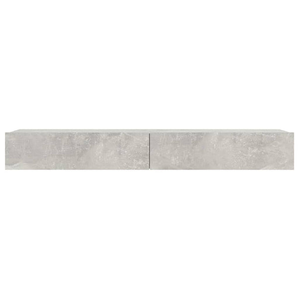 TV-Schrank Betongrau mit LED-Leuchten 120 cm