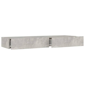 TV-Schrank Betongrau mit LED-Leuchten 120 cm
