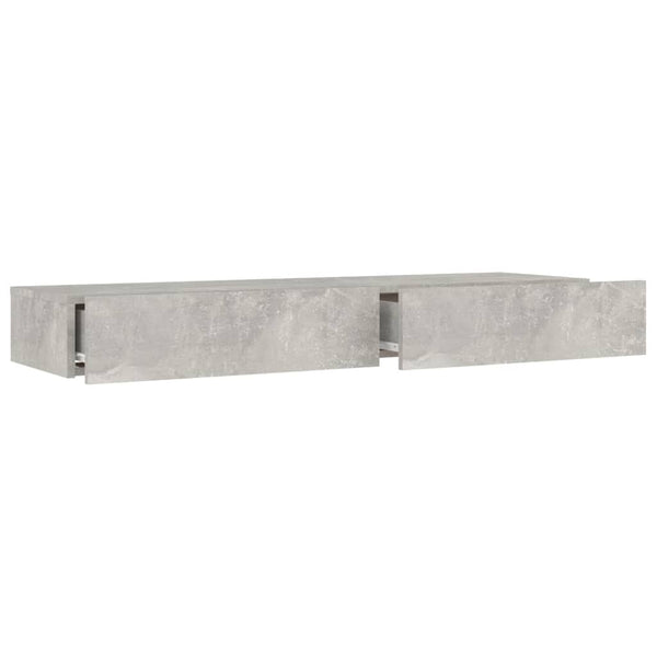 TV-Schrank Betongrau mit LED-Leuchten 120 cm
