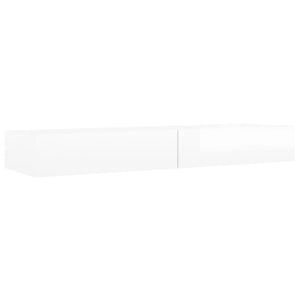 TV-Schrank mit LED Weiß Hochglanz 120 cm