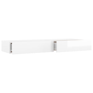 TV-Schrank mit LED Weiß Hochglanz 120 cm