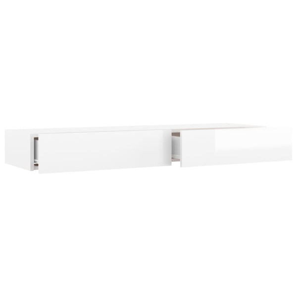 TV-Schrank mit LED Weiß Hochglanz 120 cm