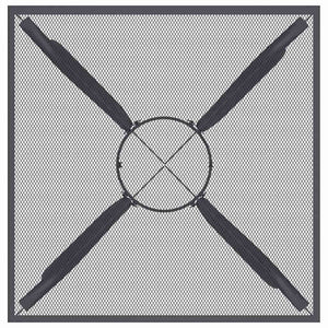 Anthrazit Gartentisch 50x50 cm Stahlgitter