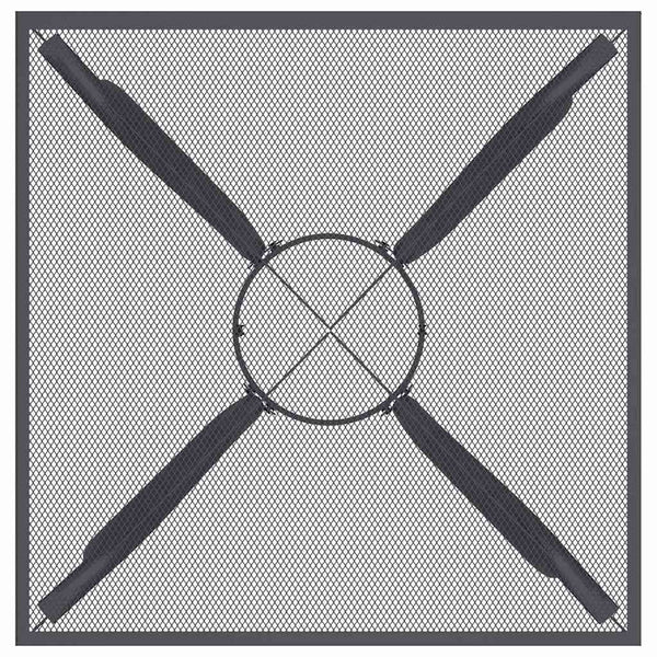 Anthrazit Gartentisch 50x50 cm Stahlgitter