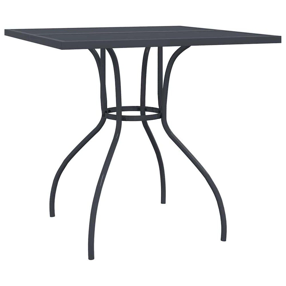Anthrazit Gartentisch 80x80 cm Stahlgeflecht