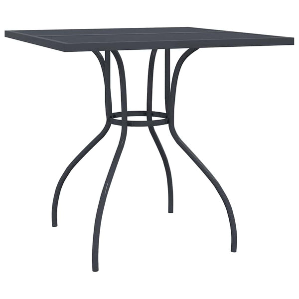 Anthrazit Gartentisch 80x80 cm Stahlgeflecht