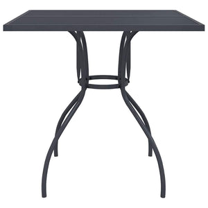 Anthrazit Gartentisch 80x80 cm Stahlgeflecht