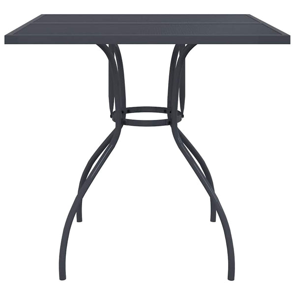 Anthrazit Gartentisch 80x80 cm Stahlgeflecht