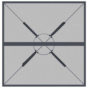 Anthrazit Gartentisch 80x80 cm Stahlgeflecht