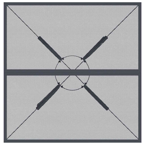 Anthrazit Gartentisch 80x80 cm Stahlgeflecht