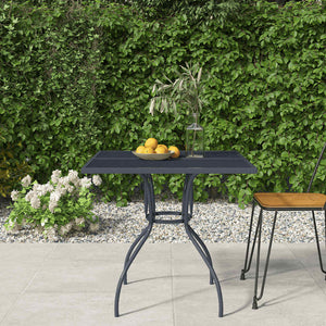 Anthrazit Gartentisch 80x80 cm Stahlgeflecht