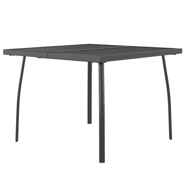 Anthrazit Gartentisch 100x100 cm Stahlgitter