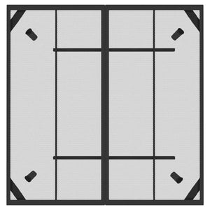 Anthrazit Gartentisch 100x100 cm Stahlgitter