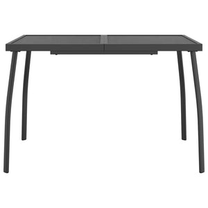 Anthrazit Gartentisch 110x80 cm Stahlgitter