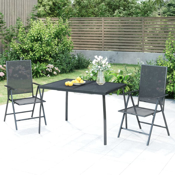 Anthrazit Gartentisch 110x80 cm Stahlgitter