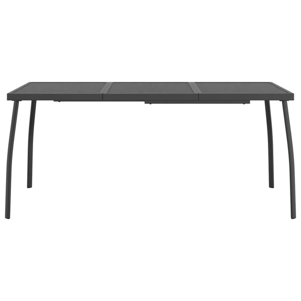 Gartentisch Anthrazit Stahlgitter 165x80 cm