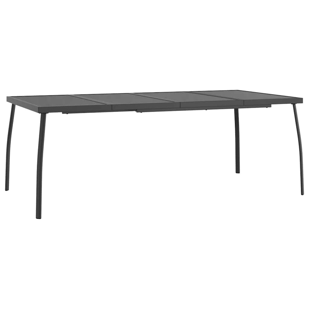 Gartentisch Anthrazit 200x100 cm Stahlgitter