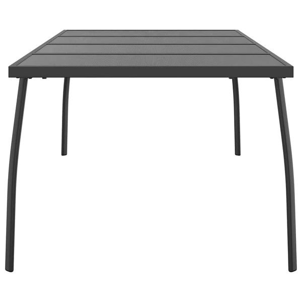 Gartentisch Anthrazit 200x100 cm Stahlgitter