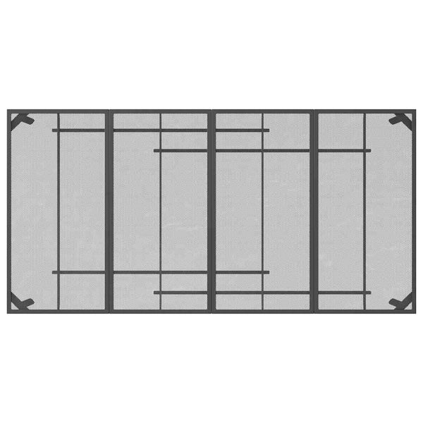 Gartentisch Anthrazit 200x100 cm Stahlgitter