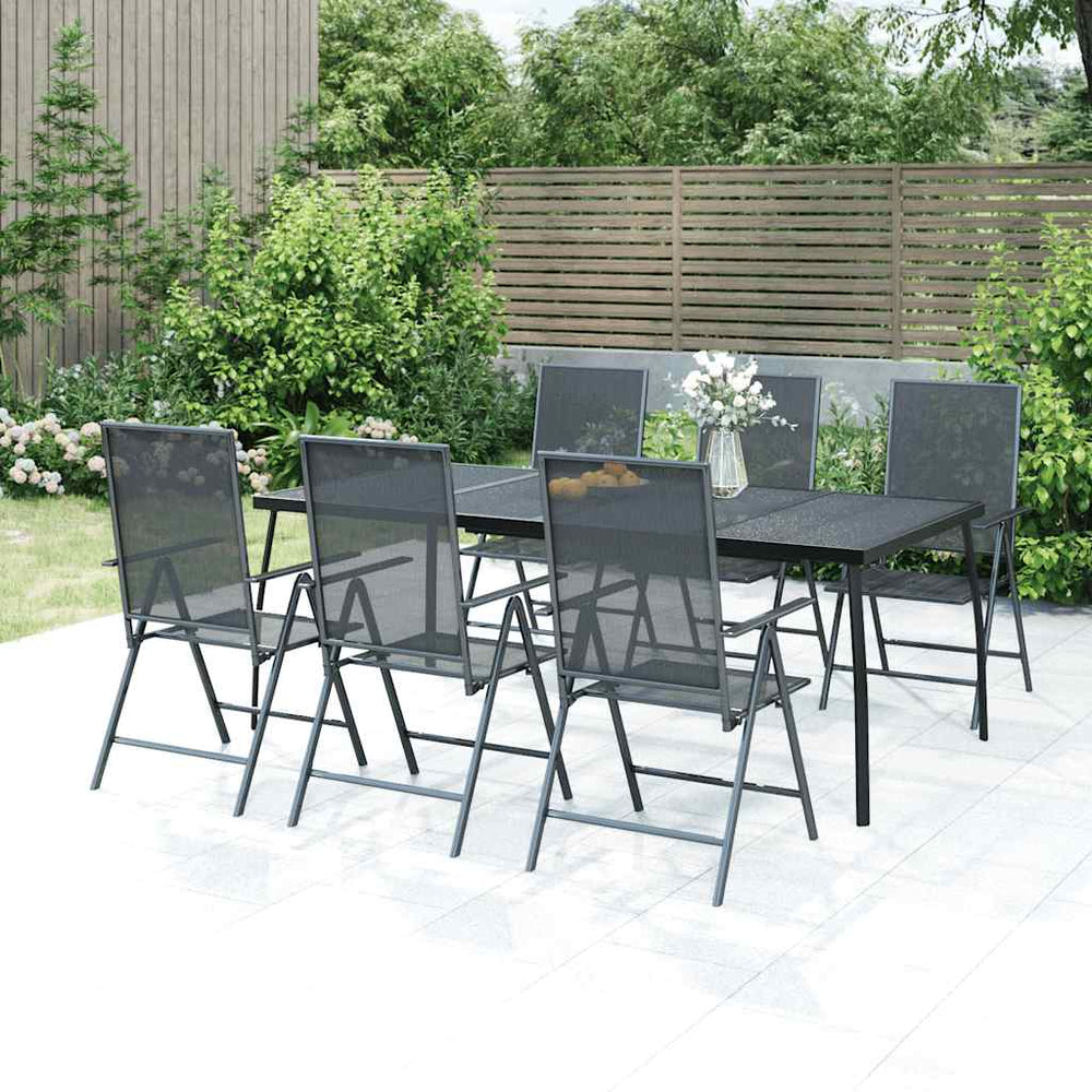 Gartentisch Anthrazit 200x100 cm Stahlgitter