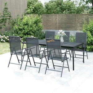 Gartentisch Anthrazit 200x100 cm Stahlgitter