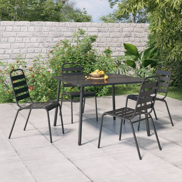 Anthrazit Gartentisch Stahl 100x100 cm