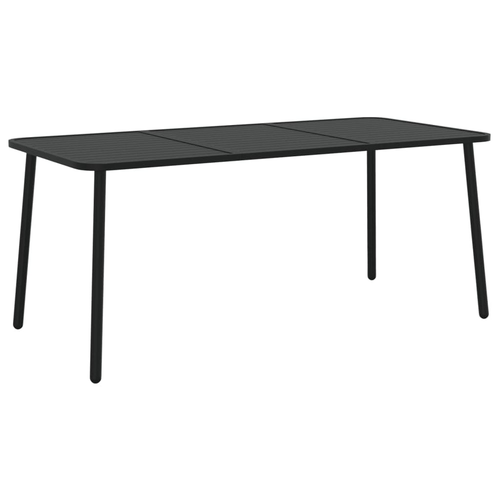 Anthrazit Gartentisch Stahl 165x80 cm