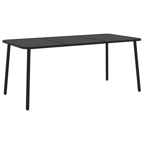 Anthrazit Gartentisch Stahl 165x80 cm