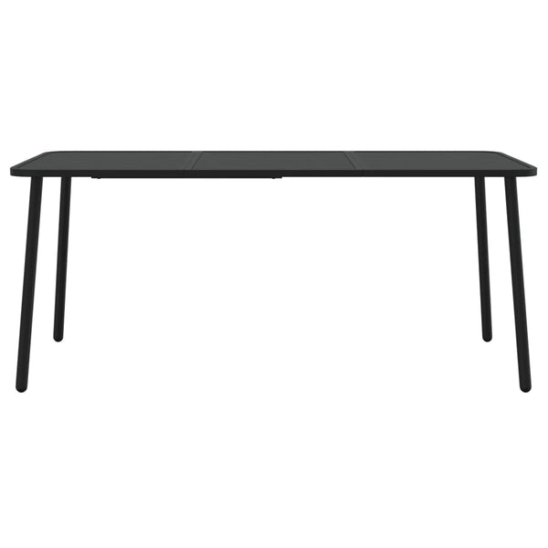 Anthrazit Gartentisch Stahl 165x80 cm