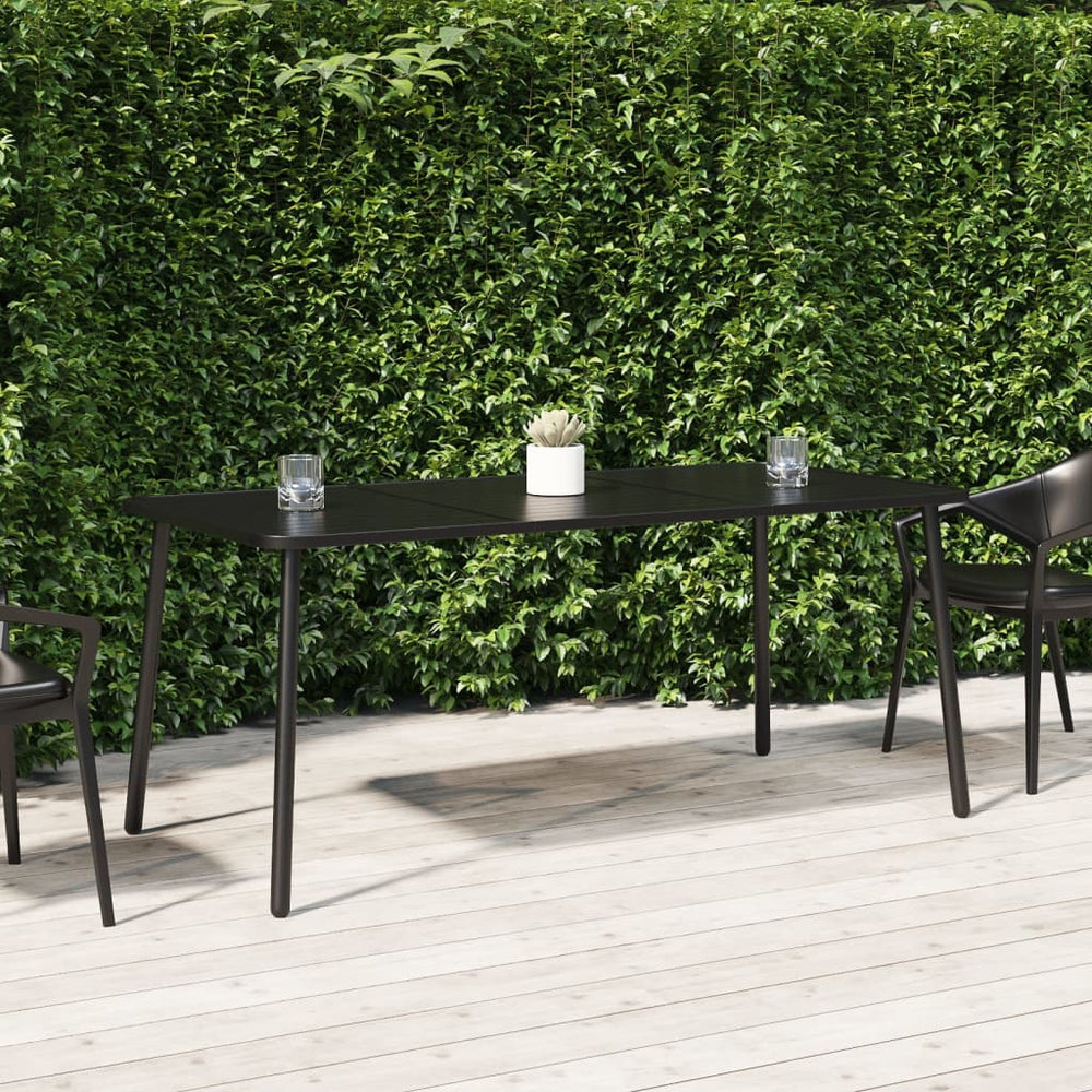 Anthrazit Gartentisch Stahl 165x80 cm
