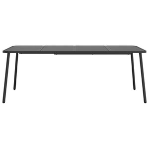 Anthrazit Gartentisch 200x100 cm Stahl
