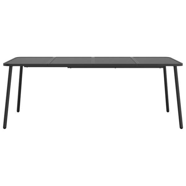 Anthrazit Gartentisch 200x100 cm Stahl