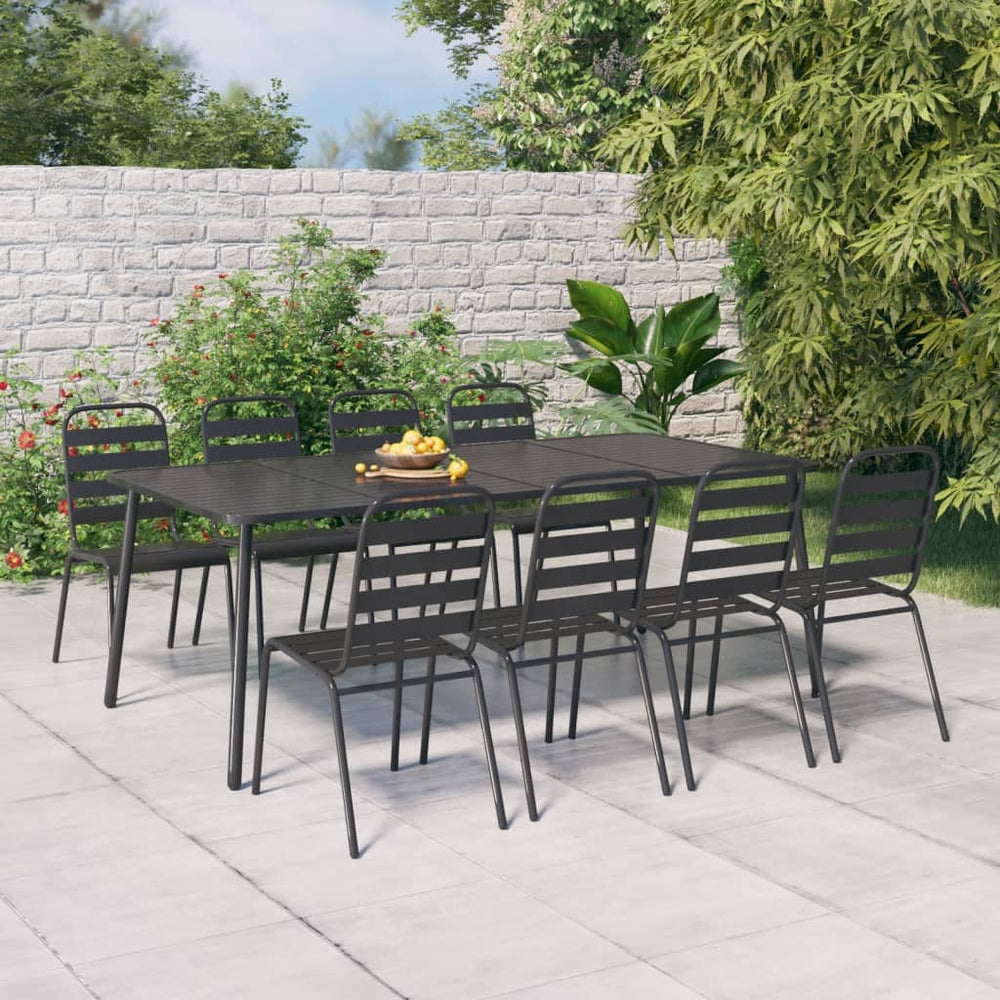 Anthrazit Gartentisch 200x100 cm Stahl