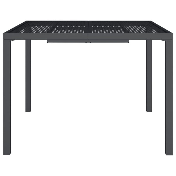 Anthrazit Gartentisch Stahl 100x100 cm