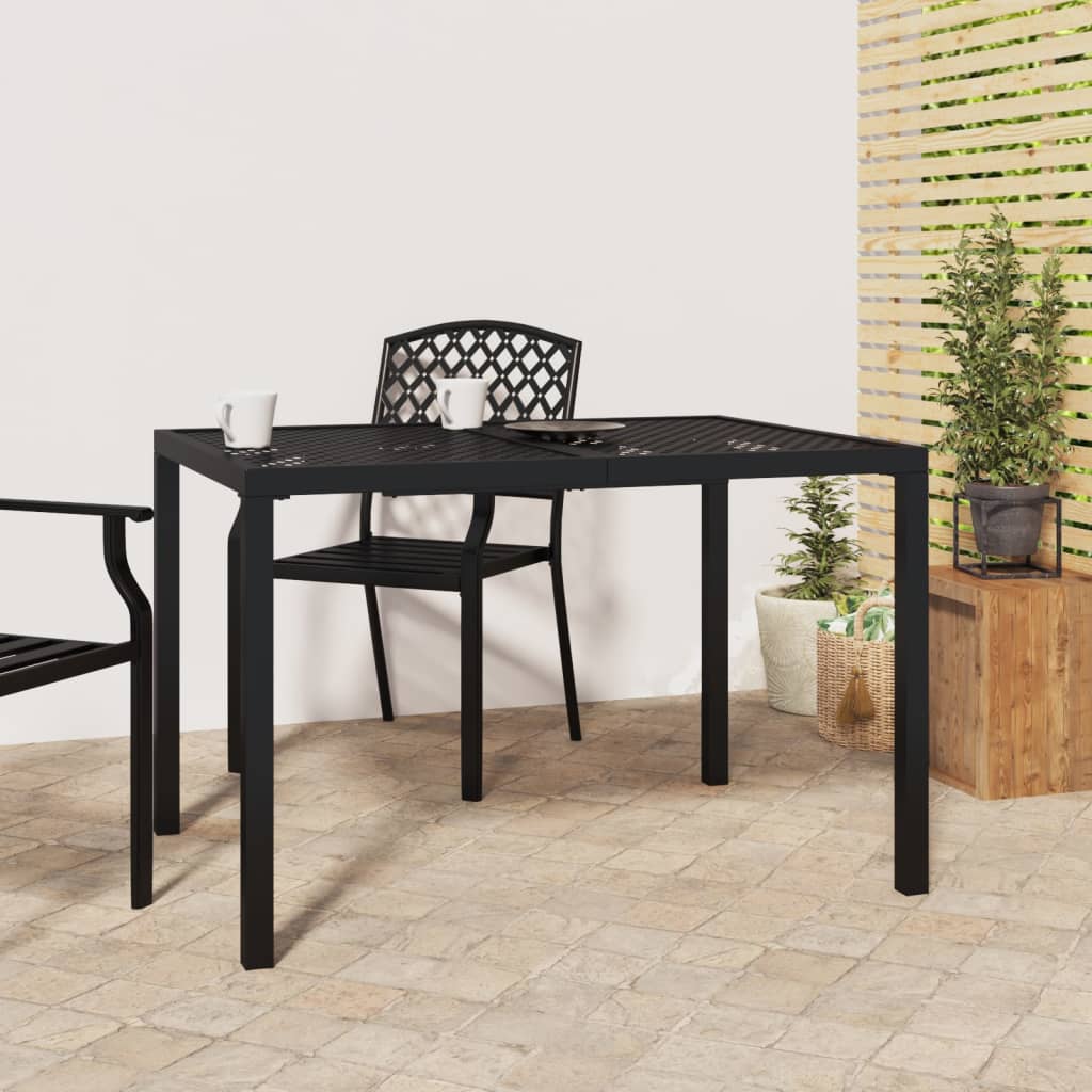 Anthrazit Gartentisch Stahl 110x80 cm