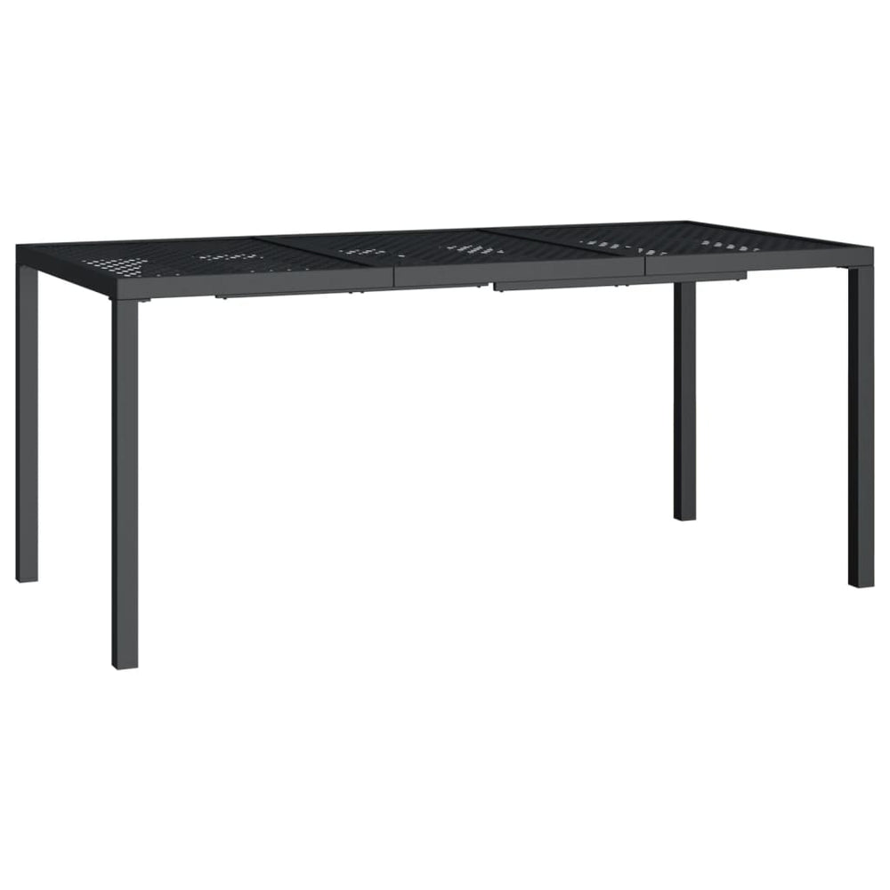 Anthrazit Gartentisch Stahl 165x80 cm