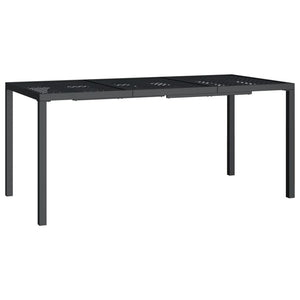 Anthrazit Gartentisch Stahl 165x80 cm