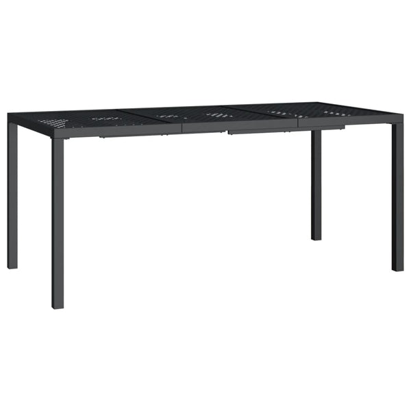 Anthrazit Gartentisch Stahl 165x80 cm