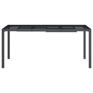 Anthrazit Gartentisch Stahl 165x80 cm